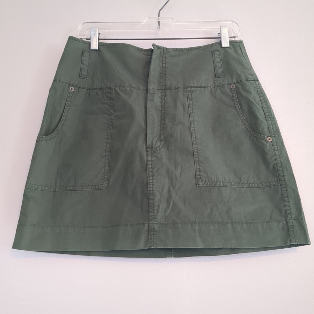 Calvin Klein Jeans Skirt Women's Size Medium Olive Green Mini Cargo Cotton